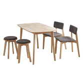 Maja Ansel Design 4 Seater Halsey Dining Table, Chair &amp; Stool Set