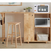 Maja Ansel Design Calliope Rubberwood Bar Table with Shelving Unit