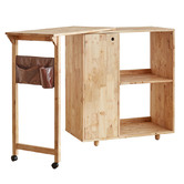 Maja Ansel Design Calliope Rubberwood Bar Table with Shelving Unit
