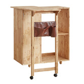 Maja Ansel Design Calliope Rubberwood Bar Table with Shelving Unit