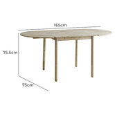 Maja Ansel Design Jacque Double Drop Leaf Rubberwood Dining Table