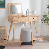 Maja Ansel Design Carlisle Rubberwood Dressing Table with Flip Top Mirror