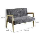 Maja Ansel Design Ferreira 2 Seater Upholstered Sofa
