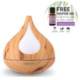 Aromamatic Aromamist Beech Wood Grain Diffuser &amp; Essential Oil Set