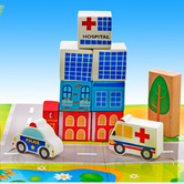 Onshine Onshine 100 Piece City Wooden Building Blocks Set
