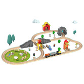 Onshine Onshine 69 Piece Train Track Farm Play Set