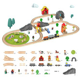 Onshine Onshine 69 Piece Train Track Farm Play Set