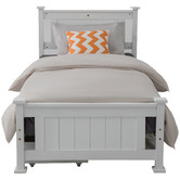 Ever Dreaming Living Rustic White Painted Berkeley Pine Wood Bed