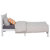 Ever Dreaming Living Rustic White Painted Berkeley Pine Wood Bed