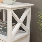 Ever Dreaming Living Rustic White Painted Amery Bedside Tables