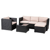 Ever Dreaming Living 5 Seater Shepard Outdoor Lounge &amp; Coffee Table Set