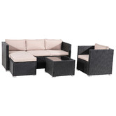Ever Dreaming Living 5 Seater Shepard Outdoor Lounge &amp; Coffee Table Set