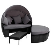 Ever Dreaming Living Grey Rattan Outdoor Daybed