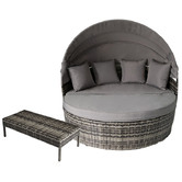 Ever Dreaming Living Grey Rattan Outdoor Daybed