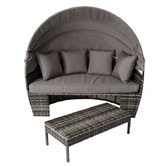 Ever Dreaming Living Grey Rattan Outdoor Daybed