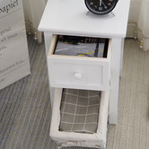Ever Dreaming Living Eloisa Bedside Table with Wicker Basket