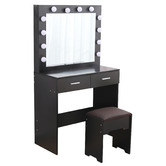 Ever Dreaming Living Quin LED Dressing Table &amp; Stool Set