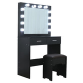 Ever Dreaming Living Quin LED Dressing Table &amp; Stool Set