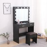 Ever Dreaming Living Quin LED Dressing Table &amp; Stool Set