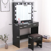 Ever Dreaming Living Quin LED Dressing Table &amp; Stool Set
