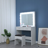 Ever Dreaming Living Quin LED Dressing Table &amp; Stool Set