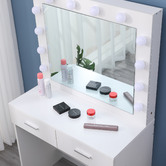 Ever Dreaming Living Quin LED Dressing Table &amp; Stool Set