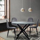 Ever Dreaming Living Manna 110cm Round Faux Marble Dining Table