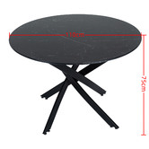 Ever Dreaming Living Manna 110cm Round Faux Marble Dining Table