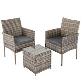 Ever Dreaming Living 2 Seater Wynford PE Wicker Outdoor Bistro Set