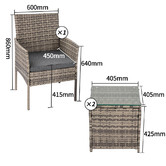 Ever Dreaming Living 2 Seater Wynford PE Wicker Outdoor Bistro Set