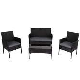 Ever Dreaming Living 4 Seater Wynford PE Wicker Outdoor Sofa Set