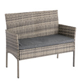 Ever Dreaming Living 4 Seater Wynford PE Wicker Outdoor Sofa Set