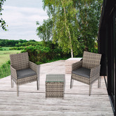 Ever Dreaming Living 2 Seater Wynford PE Wicker Outdoor Bistro Set
