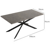 Ever Dreaming Living Zurvan Faux Marble Dining Table