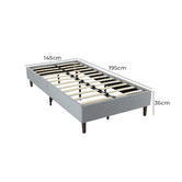 Ever Dreaming Living Light Grey Kinsley Bed Base