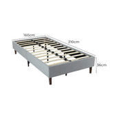 Ever Dreaming Living Light Grey Kinsley Bed Base