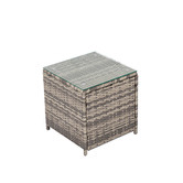 Ever Dreaming Living 3 Piece Zaiden PE Wicker Sun Lounge &amp; Side Table Set