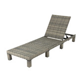 Ever Dreaming Living 3 Piece Zaiden PE Wicker Sun Lounge &amp; Side Table Set