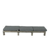 Ever Dreaming Living 3 Piece Zaiden PE Wicker Sun Lounge &amp; Side Table Set