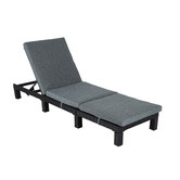 Ever Dreaming Living 3 Piece Zaiden PE Wicker Sun Lounge &amp; Side Table Set