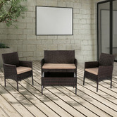 Ever Dreaming Living 4 Seater William Wicker Outdoor Sofa Set