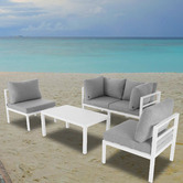 Ever Dreaming Living 4 Seater Cyan Outdoor Lounge Set