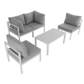 Ever Dreaming Living 4 Seater Cyan Outdoor Lounge Set