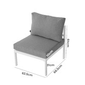 Ever Dreaming Living 4 Seater Cyan Outdoor Lounge Set