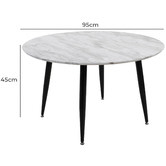 Ever Dreaming Living Zael Faux Marble Coffee Table