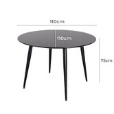 Ever Dreaming Living Cyrus Round Faux Marble Dining Table