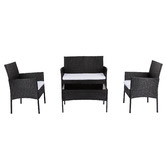 Ever Dreaming Living 4 Seater William Wicker Outdoor Sofa Set