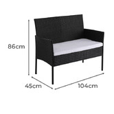 Ever Dreaming Living 4 Seater William Wicker Outdoor Sofa Set