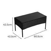 Ever Dreaming Living 4 Seater William Wicker Outdoor Sofa Set