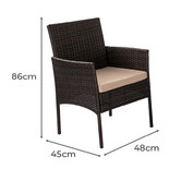 Ever Dreaming Living 4 Seater William Wicker Outdoor Sofa Set